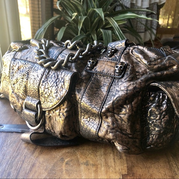 Thomas Wylde Handbags - Thomas Wylde Bronze Leather mini duffle bag